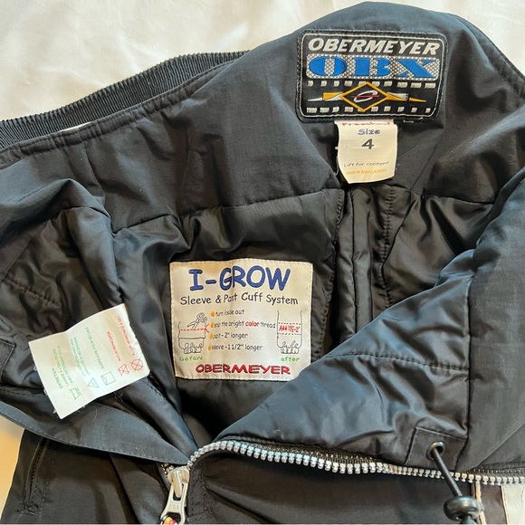 Obermeyer OBX Preschool igrow Ski Bib Overalls Suspenders Snow Pants Suit Size 4 - Picture 6 of 15